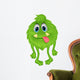 Cute hairy green monster Wall Decal