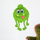 Cute hairy green monster Wall Decal