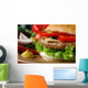 Closeup picture of a hamburger Wall Mural