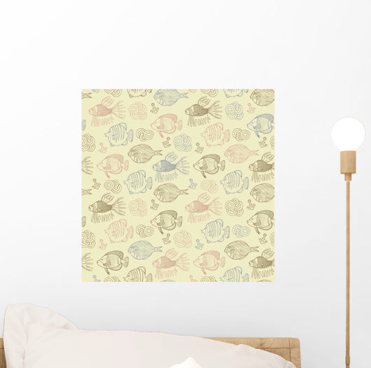 Retro Fish Seamless Wall Decal