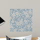 Seamless Blue Floral Wall Decal