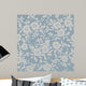 Seamless Blue Floral Wall Decal