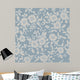 Seamless Blue Floral Wall Decal