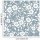 Seamless Blue Floral Wall Decal