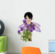 Cute Toon Purple Pansy Fairy, Standing Wall Decal