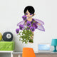 Cute Toon Purple Pansy Fairy, Standing Wall Decal