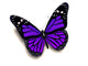 3D Purple Butterfly Wall Decal