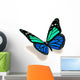 3D Turquoise and Blue Butterfly Wall Decal