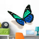 3D Turquoise and Blue Butterfly Wall Decal