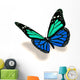 3D Turquoise and Blue Butterfly Wall Decal