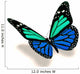 3D Turquoise and Blue Butterfly Wall Decal