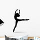 silhouette di ballerina su sfondo bianco 