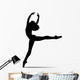silhouette di ballerina su sfondo bianco 