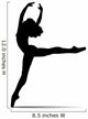 silhouette di ballerina su sfondo bianco 