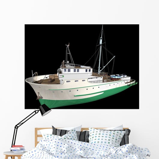 fishing boat Wall Mural
