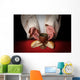 The hands of Jesus offering the Communion wine and bread Wall Mural
