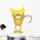 Monkey with banana Wall Mural