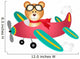 Teddy bear fly on a airplane 