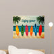 Summer vacation surfboard poster 