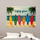 Summer vacation surfboard poster 