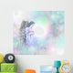 Angel on soft misty bokeh frame background 