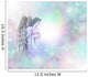 Angel on soft misty bokeh frame background 