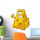 Cheese Cartoon Character Thumbs Up Wall Mural