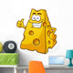 Cheese Cartoon Character Thumbs Up Wall Mural