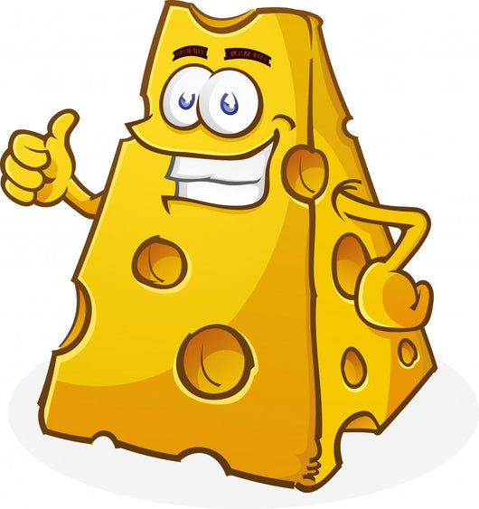 Cheese Cartoon Character Thumbs Up Wall Mural