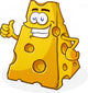 Cheese Cartoon Character Thumbs Up Wall Mural