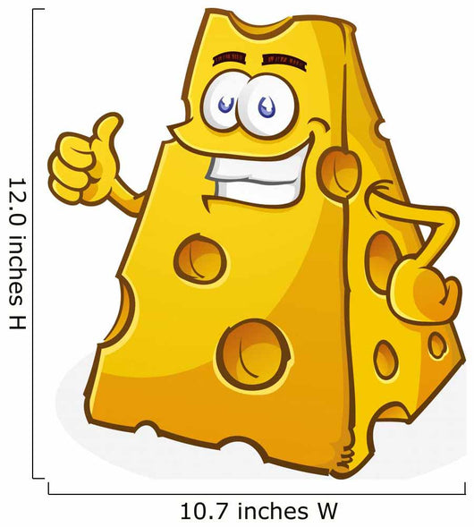 Cheese Cartoon Character Thumbs Up Wall Mural