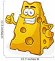 Cheese Cartoon Character Thumbs Up Wall Mural