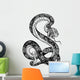 snake black white Wall Decal