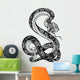 snake black white Wall Decal