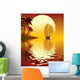 Tropical island sunset Wall Mural