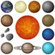 Solar System planets and moon, set 