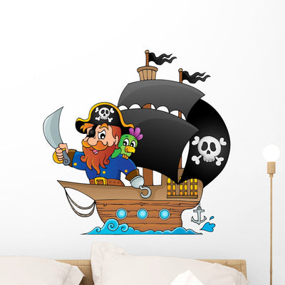 Ship with Pirate 1 shown on a wall