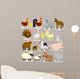 Set Of Different Cartoon Farm Animals Isolated Wall Decal