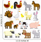 Set Of Different Cartoon Farm Animals Isolated Wall Decal