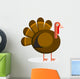 Cute Cartoon Turkey Isolated On White Background Wall Decal