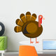Cute Cartoon Turkey Isolated On White Background Wall Decal