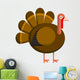 Cute Cartoon Turkey Isolated On White Background Wall Decal