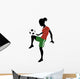 Silhouette Teenage Girl Playing Wall Decal