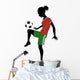 Silhouette Teenage Girl Playing Wall Decal