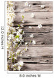 Spring white blossoms on wooden planks 
