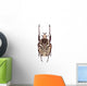 Goliathus albosignatus beetle isolated on white Wall Mural