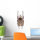 Goliathus albosignatus beetle isolated on white Wall Mural