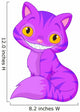 Purple Cheshire Cat Wall Decal