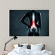 Spine in x-ray. The lumbar spine is highlighted by red colour. 