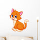 Funny cat cartoon Wall Decal